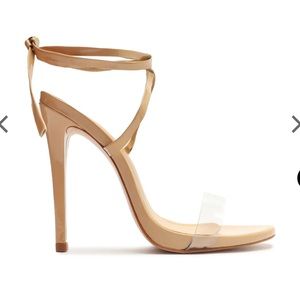 Cloe Vinyl Sandal - 8.5 / Light Beige / Vinyl